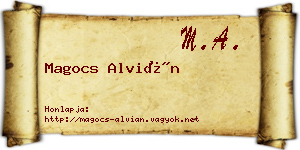 Magocs Alvián névjegykártya